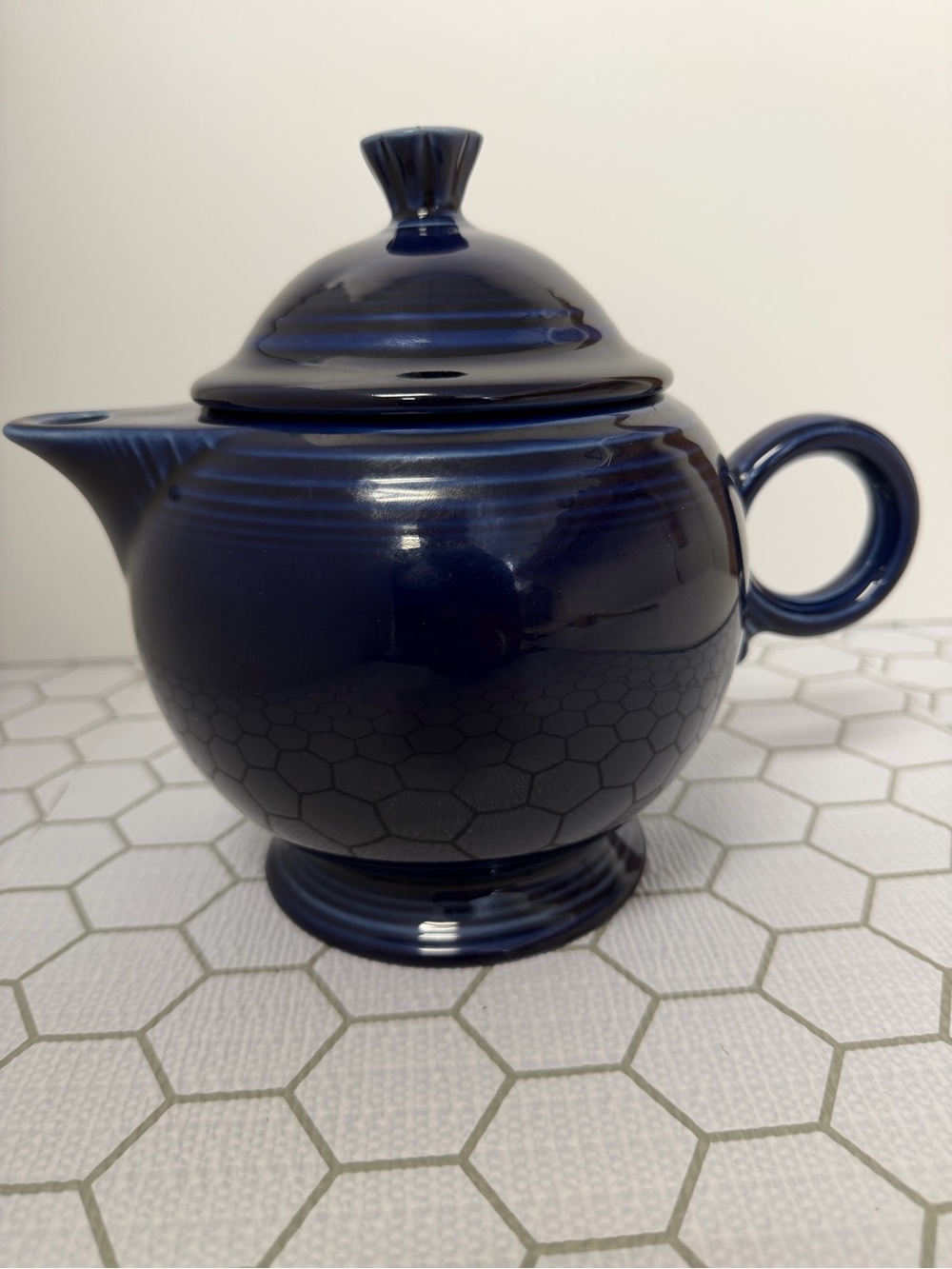 Vintage Fiesta Cobalt Blue Teapot